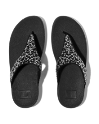 Lulu Crystal-Mix Toe-Post all black
