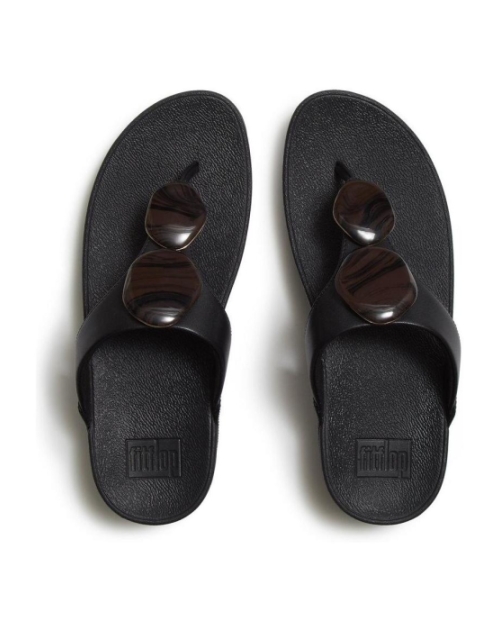 Lulu Marbled-Stone Toe-Post black