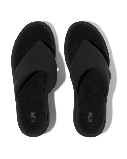 Platfforms Wedge Toe-Post all black