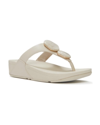 FitFlop Lulu Marbled-Stone Toe-Post paris beige