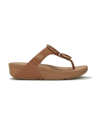 FitFlop Lulu Marbled-Stone Toe-Post deep tan