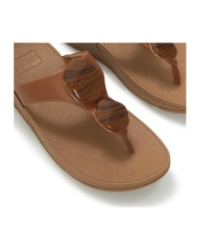 Lulu Marbled-Stone Toe-Post deep tan