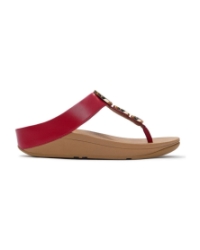 Halo Bead-Circle Metallic Toe-Post burnt berry