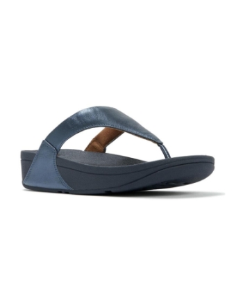FitFlop Lulu Toepost Metallic cosmic blue