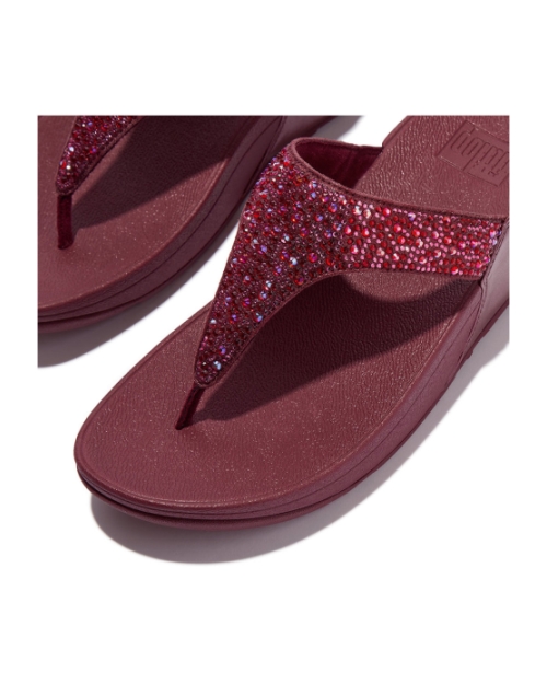Lulu Crystal-Mix Toe-Post luxe plum