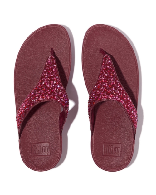 Lulu Crystal-Mix Toe-Post luxe plum