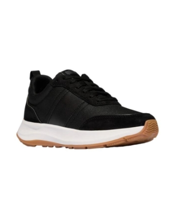 FitFlop F-Mode Flow Suede-Mix Flatform black