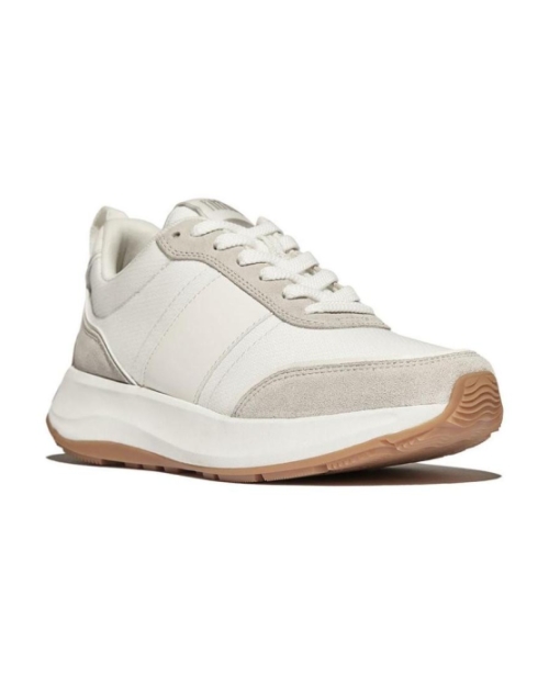 F-Mode Flow Suede-Mix Flatform white