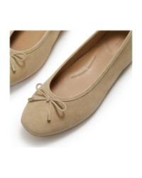 Delicato Bow Ballet Flats cappuccino