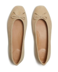 Delicato Bow Ballet Flats cappuccino