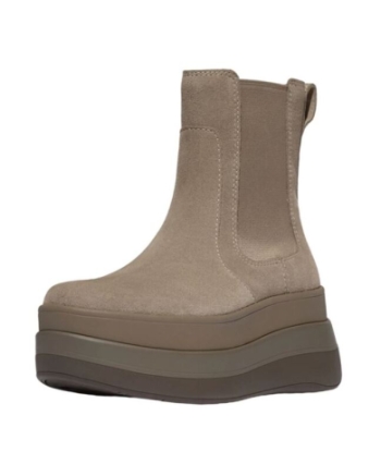 FitFlop F-Mode Stack Suede Chelsea taupe