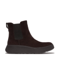 F-Mode Suede Flatform Chelsea Boots chocolate brown