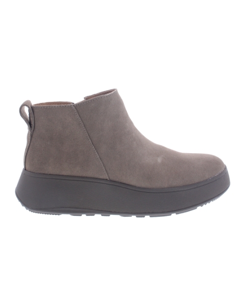 F-Mode Suede Flatform Zip Ankle Boots minky grey