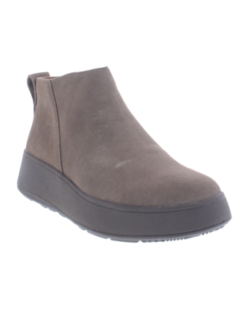 FitFlop F-Mode Suede Flatform Zip Ankle Boots minky grey