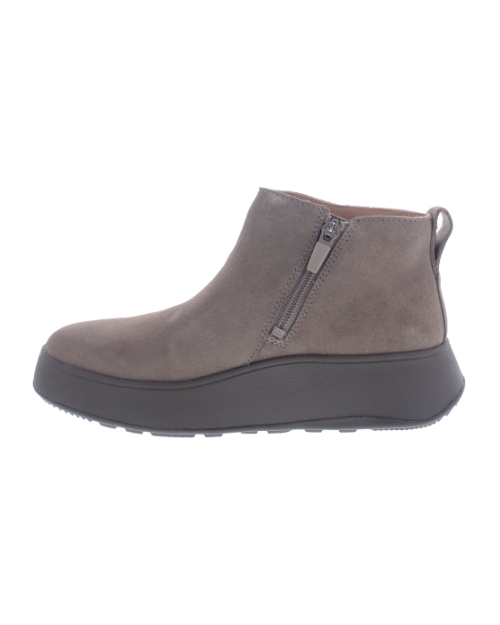 F-Mode Suede Flatform Zip Ankle Boots minky grey