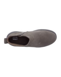 F-Mode Suede Flatform Zip Ankle Boots minky grey