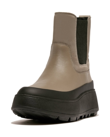 FitFlop F-Mode Water-Resistant Flatform Chelsea minky grey