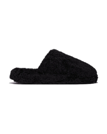 FitFlop Iqushion Wrapped Mule-Teddy all black