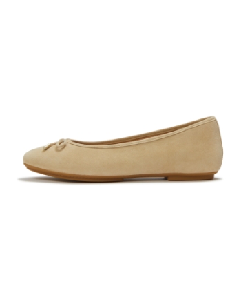 FitFlop Delicato Bow Suede Ballet Flats Cappuccino