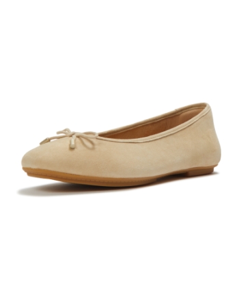 FitFlop Delicato Bow Suede Ballet Flats Cappuccino