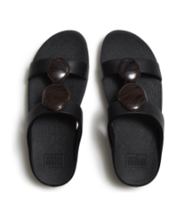 Fino Marbled-Stone H-Bar Slides Black