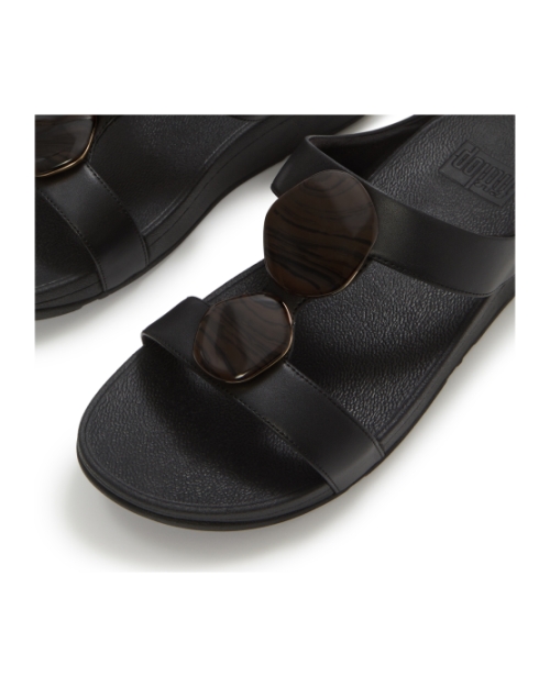Fino Marbled-Stone H-Bar Slides Black