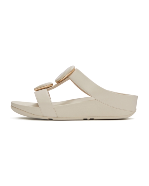Fino Marbled-Stone H-Bar Slides Paris Beige