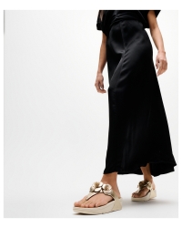 Lulu Flower Toe-Post Sandals Platino