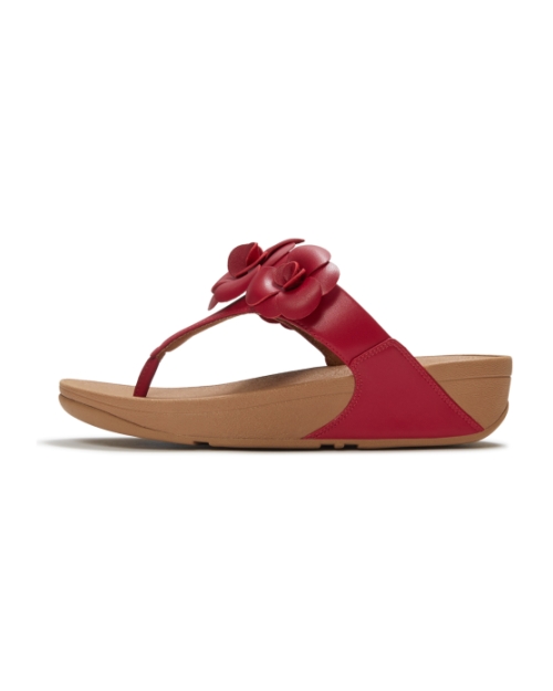 Lulu Flower Toe-Post Sandals Burnt Berry