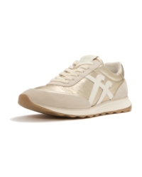 Retro-Q FF Metallic-Fabric/Suede Sneakers Platino