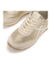 Retro-Q FF Metallic-Fabric/Suede Sneakers Platino