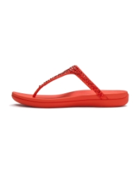 Solay Mixed-Crystal Toe-Post Sandals Cherry Tomato