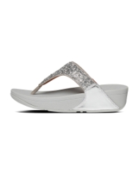 Lulu Shimmerfoil Toe-Thongs Silver