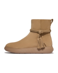 IQ-Comff Tassel Suede Short Boots Camel