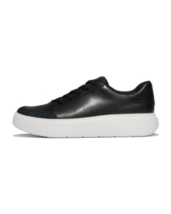 FitFlop Rtg Leather/Suede Sneakers Black