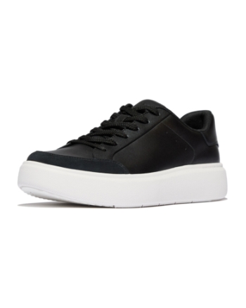 FitFlop Rtg Leather/Suede Sneakers Black