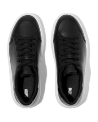 Rtg Sequin-Backtab Leather Sneakers Black