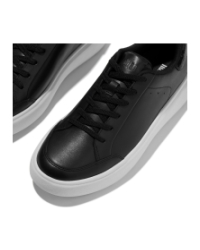Rtg Sequin-Backtab Leather Sneakers Black