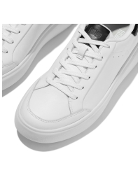 Rtg Sequin-Backtab Leather Sneakers Urban White/Black