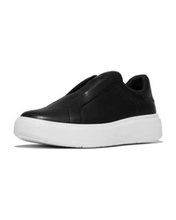 FitFlop Rtg Leather Laceless Sneakers Black