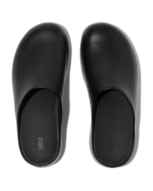 Shuv Tumbled-Leather Clogs All Black