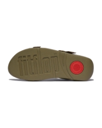 Lulu Adjustable Sandal - Leather Camo-Green