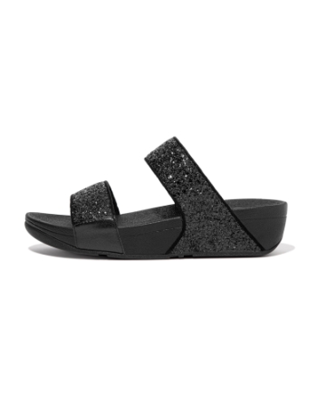 FitFlop Lulu Slide - Glitter Black Glitter