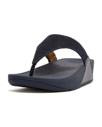 FitFlop Lulu Toe Post - Geo Glitz Midnight Navy