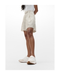 F-Mode Leather/Suede Flatform Sneakers Urban White