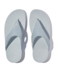 Lulu Shimmerlux Toe-Post Sandals Quiet Blue