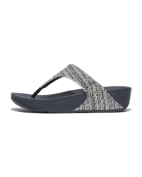 Lulu Shimmerweave Toe-Post Sandals Midnight Navy Mix