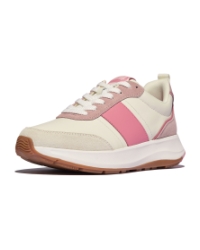F-Mode Flow Sneaker - Leather & Suede Mix Cream/Pinkperfect