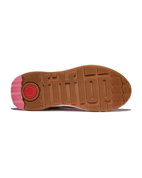 F-Mode Flow Sneaker - Leather & Suede Mix Cream/Pinkperfect