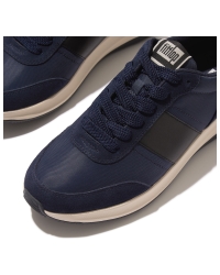 F-Mode Flow Sneaker - Mixed Materials Midnight Navy/Black